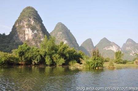 秋天的漓江水面 秋天的漓江水面