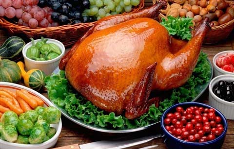火鸡大餐(图片来源网络) 火鸡大餐(图片来源网络)