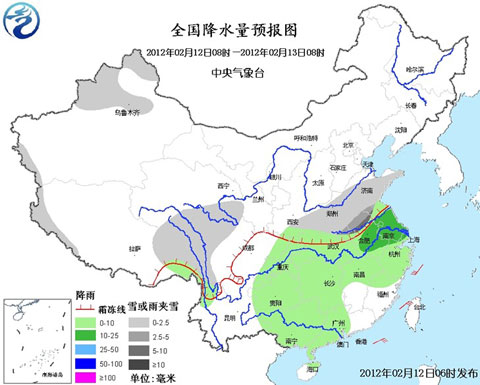 全国降水量预报图 全国降水量预报图